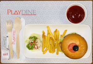 Veg Burger With French Fry