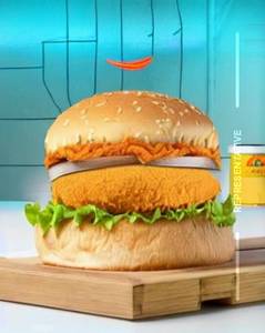 Butter chicken burger