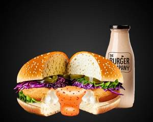 Veg Fiery Cheese Volcano Burger Cold Coffee Combo