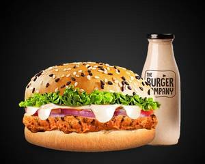Korean Bbq Grilled Chicken Burger Cold Coffee Combo