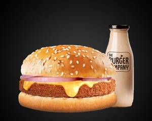 Crispy Chicken Burger Cold Coffee Combo