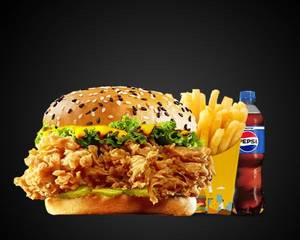 Mr. Crunchos Chicken Burger Combo