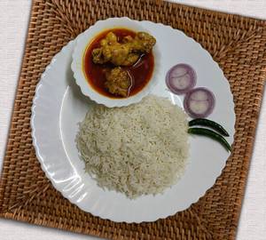 Steam Rice With Chicken Curry(2pcs)