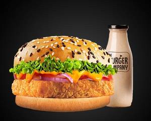 Veg Tandoori Burger Cold Coffee Combo
