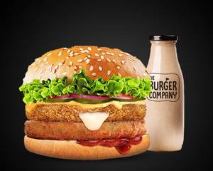 Veg Mighty Cheese Burger Cold Coffee Combo