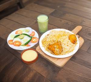 Chicken Biryani + Ghol + Salad + Firni