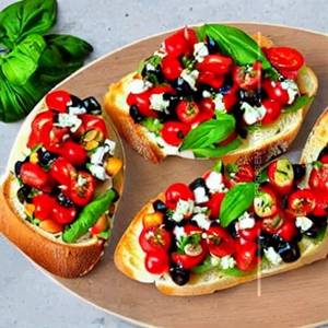Bruschetta open sandwich