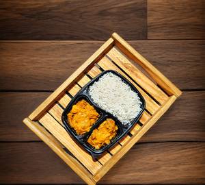 Steamed Basmati Rice with Dum Aloo