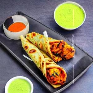 Double chicken malai tikka roll