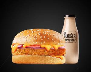 Veg Rockstar Burger Cold Coffee Combo