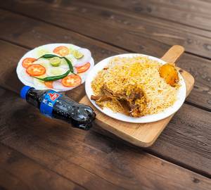 Mutton Biryani + Salad + Soft Drink(200 Ml)