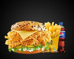 Cheese Chicken Crunchos Burger Combo