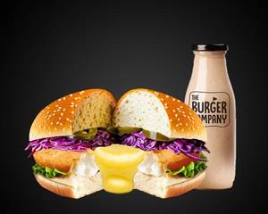 Veg Texas Volcano Burger Cold Coffee Combo