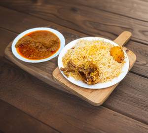 Mutton Biryani With Chicken Chaap