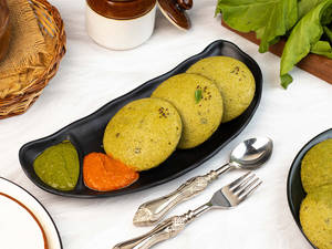 Palak Idli [3 Pcs]