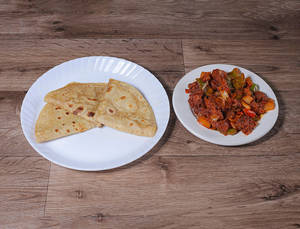 3 Chappathy + Chilli Gobi