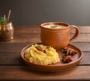 Desi Chai [250 Ml] With Sooji Halwa 