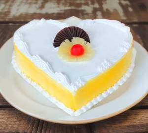 Pineapple Heart Shape Cake