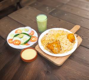 Chicken Biryani+ Ghol + Salad + Firni
