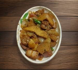 Pork Dry Fry with Bamboo Shoots .