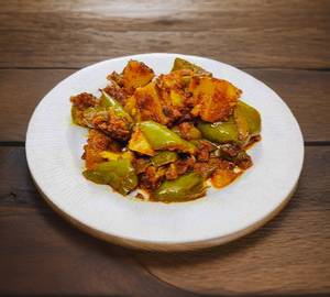 Dry Aloo Shimla Mirch Sabji