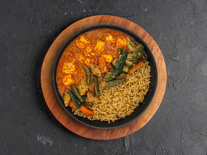 Paneer Tikka Masala With Brown Rice And Sauteed Veggies