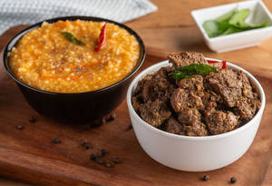 Rasam Rice With Chicken Liver Roast