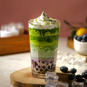 Blueberry Matcha Bubble Tea