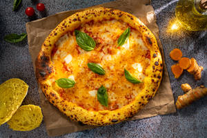 Turmeric Sourdough Margherita Pizza