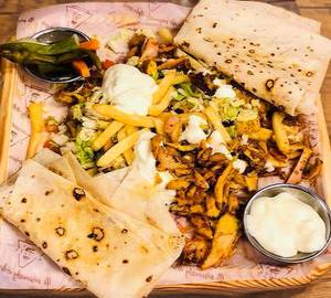 Chicken Shawarma Rumali Cheese Full Meat Plate