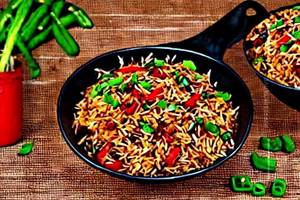 Veg Burnt Chilli Garlic Fried Rice