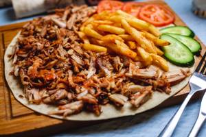 Turkish chicken plate shawarma