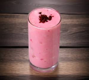 Rose milkshake and ice cream