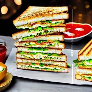 Egg omelette sandwich