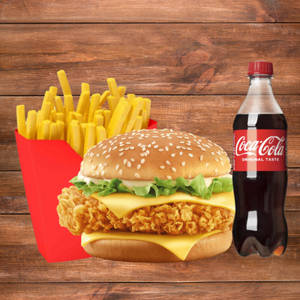 Solo Burger Meal (ideal For One Person, Starving For Burger)