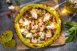 Spinach Sourdough Pizza Pollo