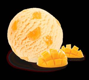 1 scoop ice cream with dry fruits mango