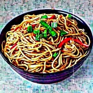 Chicken Burnt Chilly & Garlic Noodles