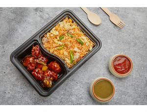 Chilli Garlic Chicken Fried Rice + Chilli Chicken Dry