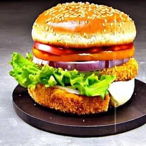 Paneer crispy burger
