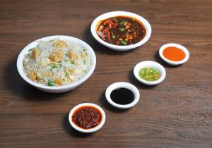 Prawns Chilli Fried Rice Gravy