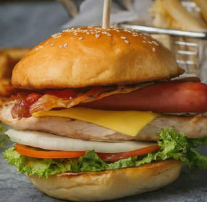 Chicken Grilled Sausage Ham Burger