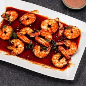 Prawns Oyster Sauce  Dry