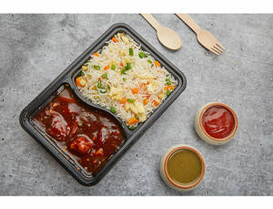 Classic Egg Fried Rice + Chilli Chicken Gravy