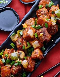 Paneer mushroom chilli dry