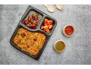 Veg Szechuan Noodles+cauliflower Manchurian Gravy+dragon Paneer (ec)