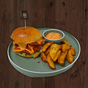 Crispy Panko Crusted Chicken Burger