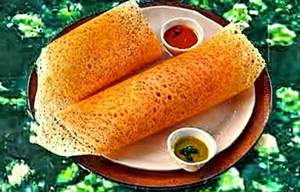 Coconut rava masala dosa