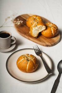 Korean Cream Cheese Bun.