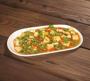 Tofu in basil garlic sauce